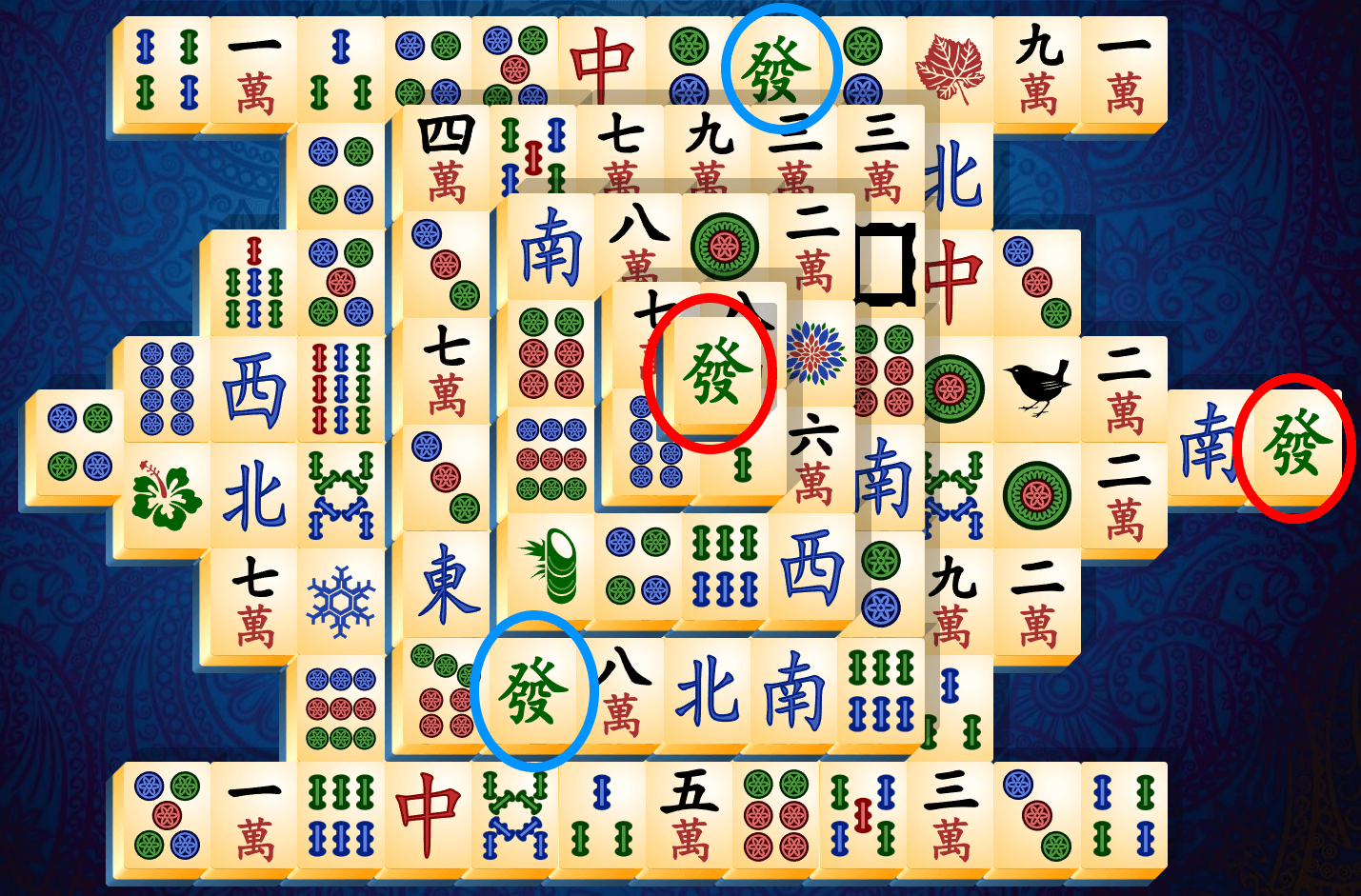 Návod k Mahjong Solitaire, krok 1